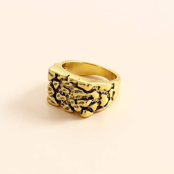 

1pc Alloy Ring, Gold