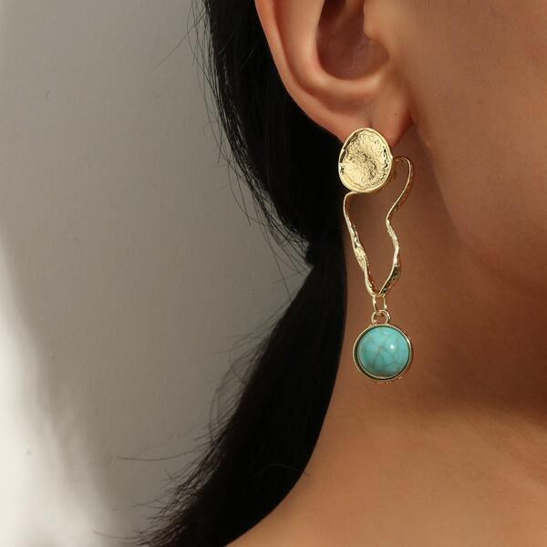 

Round Drop Earrings, Multicolor