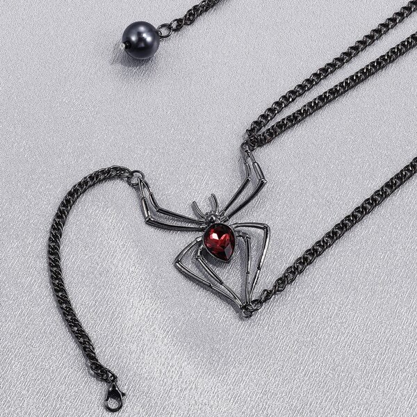 

Halloween Spider Decor Necklace, Black