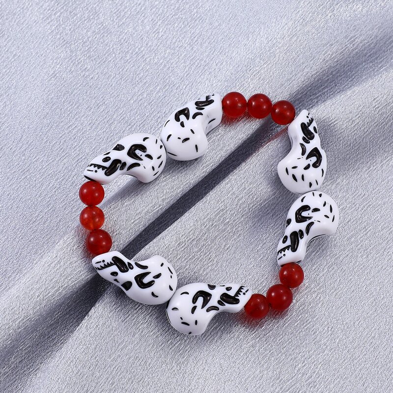 

Skull Decor Beaded Bracelet, Multicolor