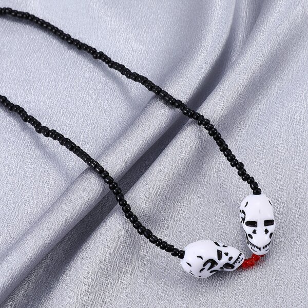 

Halloween Skull Decor Beaded Necklace, Multicolor