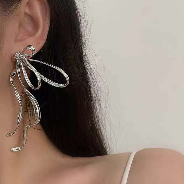 

Серьги с бантом, Серебряные