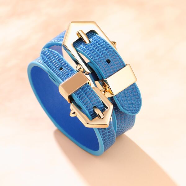 

Minimalist Solid Bracelet, Blue