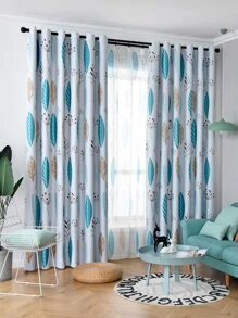 1pc Galaxy Print Blackout Curtain For Window - Multicolor - View 13