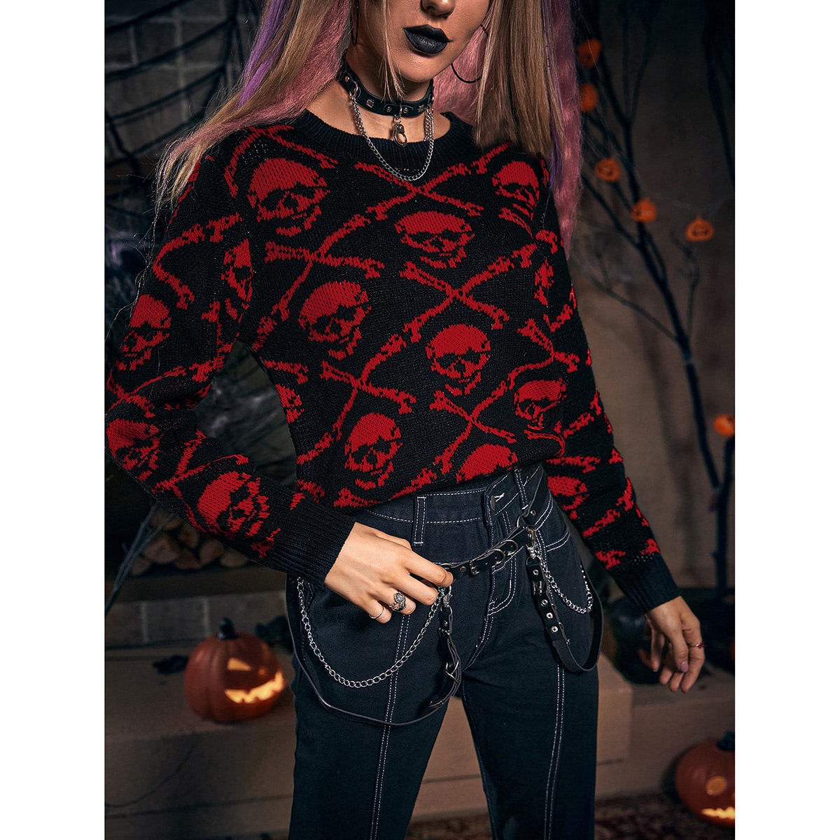 Хэллоуин Повседневный Женские свитера