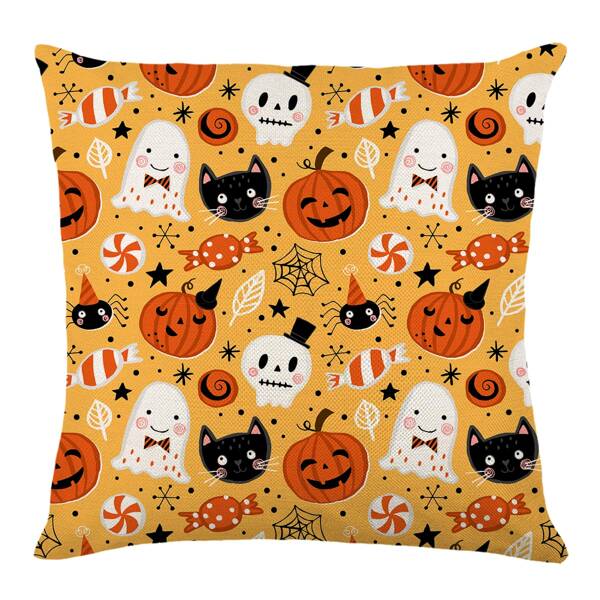 

Halloween Print Waterproof Outdoor Cushion Cover Without Filler, Multicolor