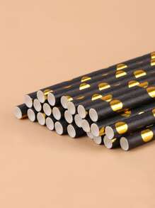 10pcs Polka Dot Pattern Disposable Straw - Multicolor - View 2