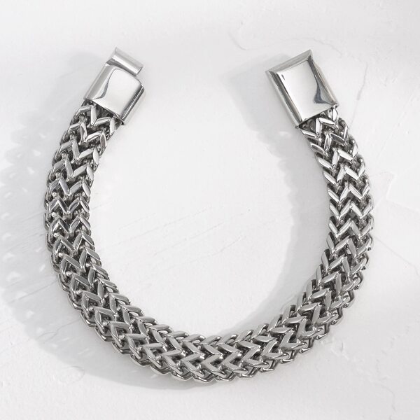 

Men Stainless Steel Bracelet, Silver