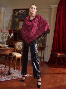 THUNDER Áo thun nữ Bất đối xứng mép Hoa Giải trí - Nhiều màu - Xem 3