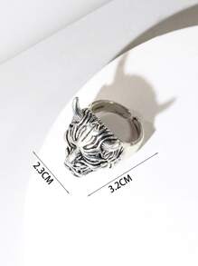 Hợp kim nhẫn trang trí quái vật dành cho nam giới thời trang và được ưa chuộng cho kỳ nghỉ và để có vẻ ngoài sành điệu - Màu Bạc Cổ - Xem 3