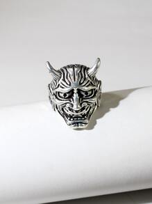 Hợp kim nhẫn trang trí quái vật dành cho nam giới thời trang và được ưa chuộng cho kỳ nghỉ và để có vẻ ngoài sành điệu - Màu Bạc Cổ - Xem 4