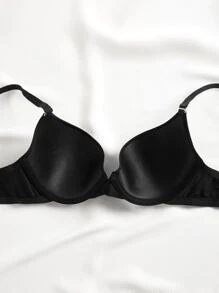 Women's Casual Fabric Bras With Padded Cups And Slight Stretch In Multicolor Plain Design - Multicolor - View 2