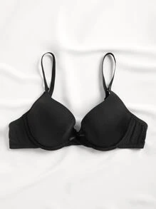 Women's Casual Fabric Bras With Padded Cups And Slight Stretch In Multicolor Plain Design - Multicolor - View 6