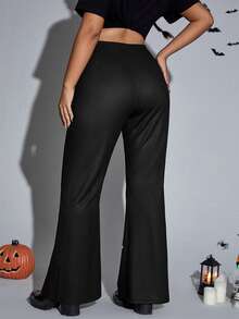 SHEIN Quần Plus Size Lễ Các Thánh Giải trí - màu đen - Xem 2