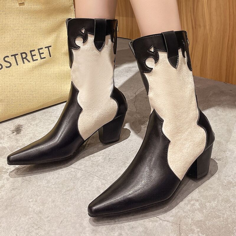 

Point Toe Riding Boots, Black