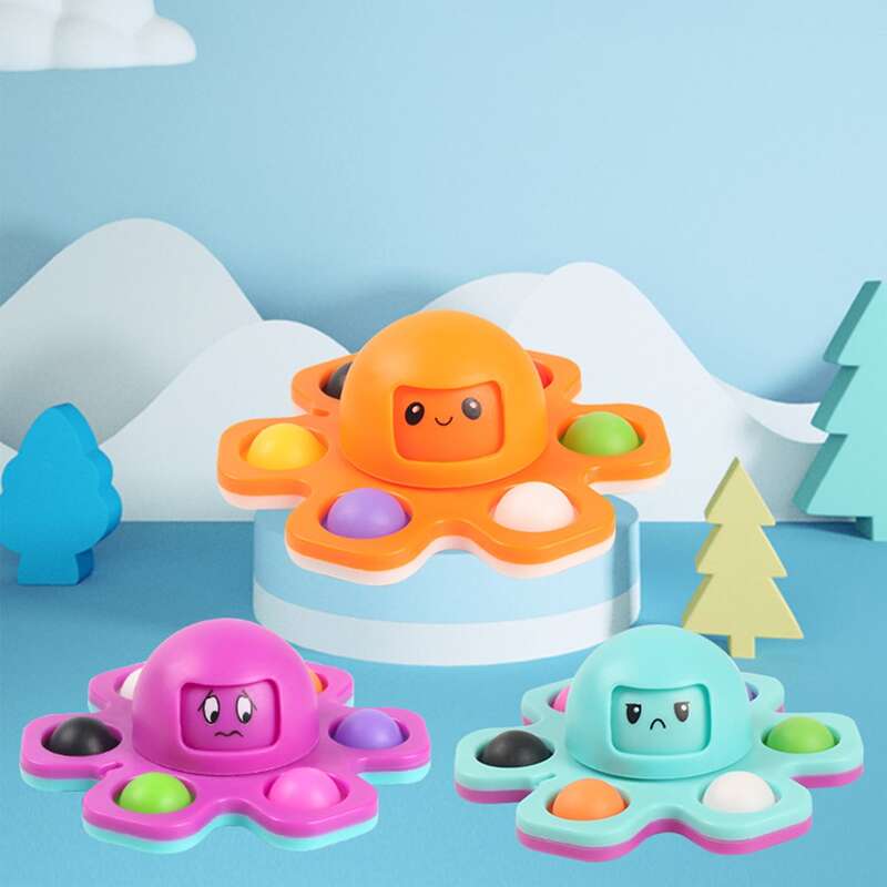 

1pc Octopus Shaped Random Push Color Pop Bubble, Multicolor