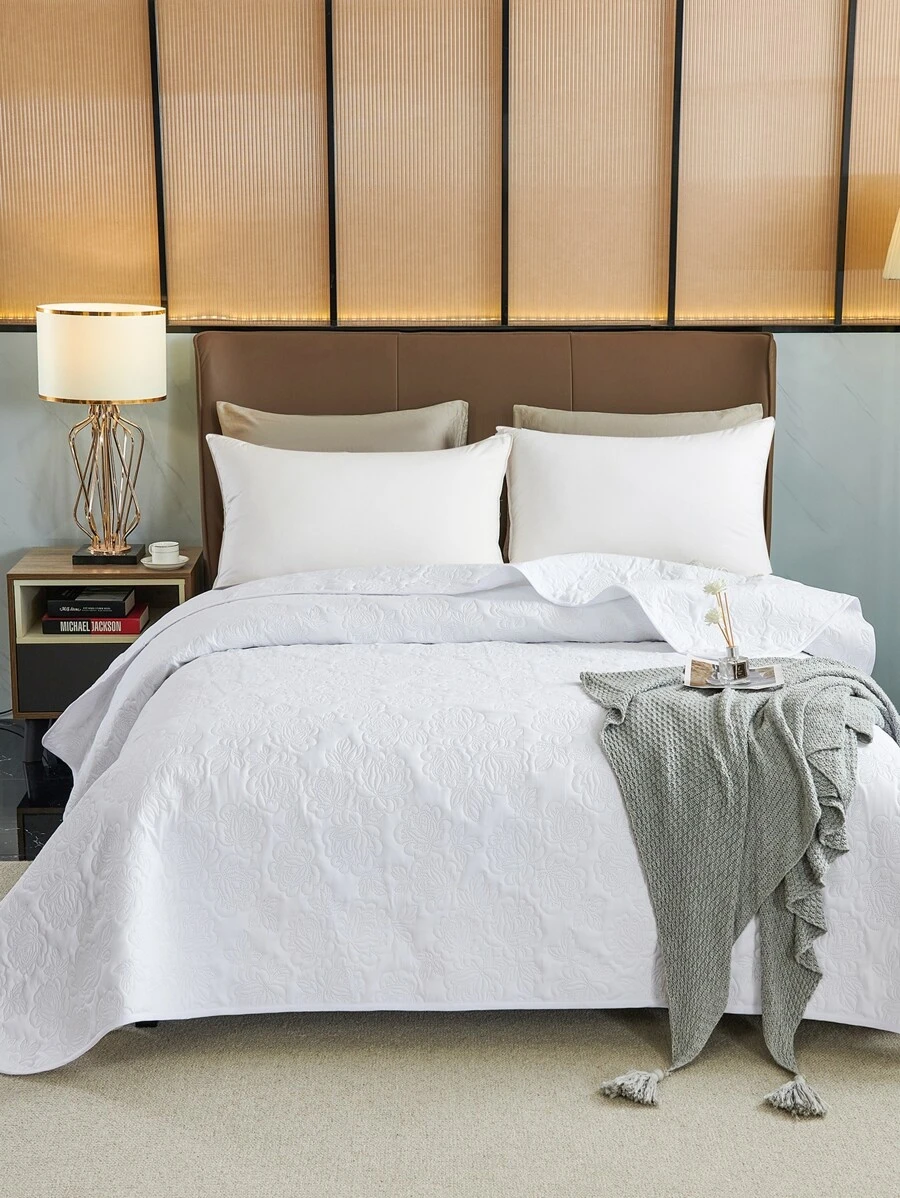 Solid Color Bedspread - White - View 1
