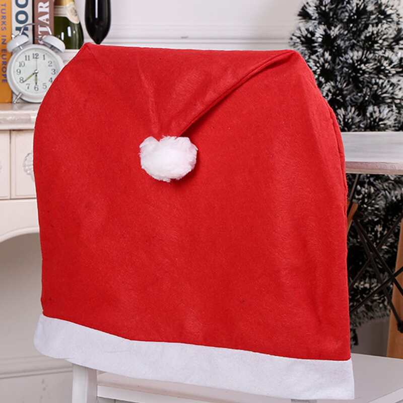 

1pc Christmas Hat Shaped Chair Cover, Red