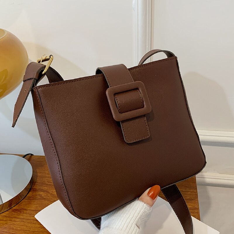 Minimalist Crossbody Bag, Coffee brown