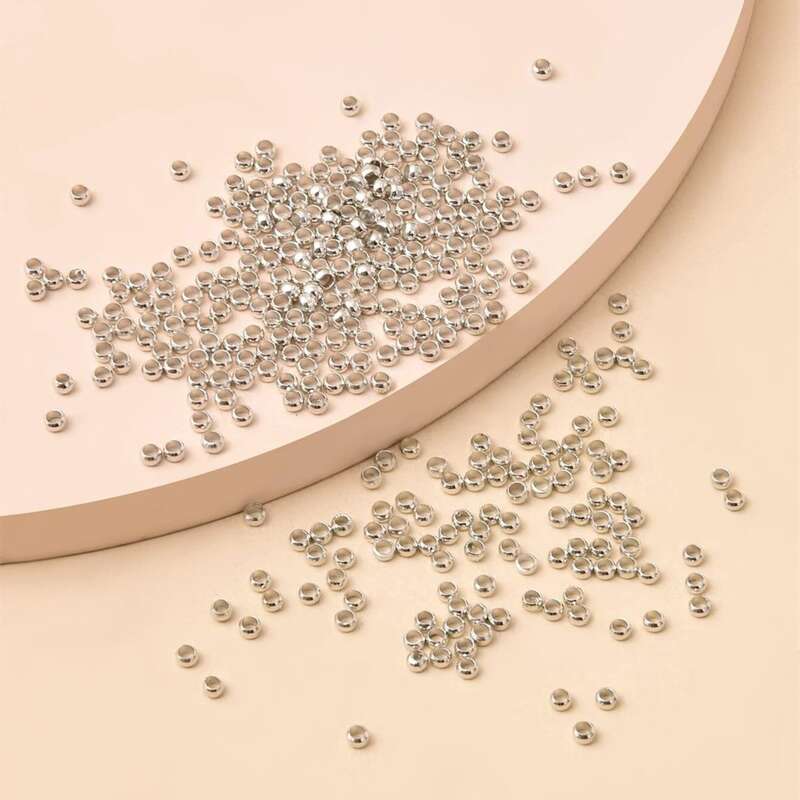 

1pack Metal Bead DIY Jewelry Accessory, Silver