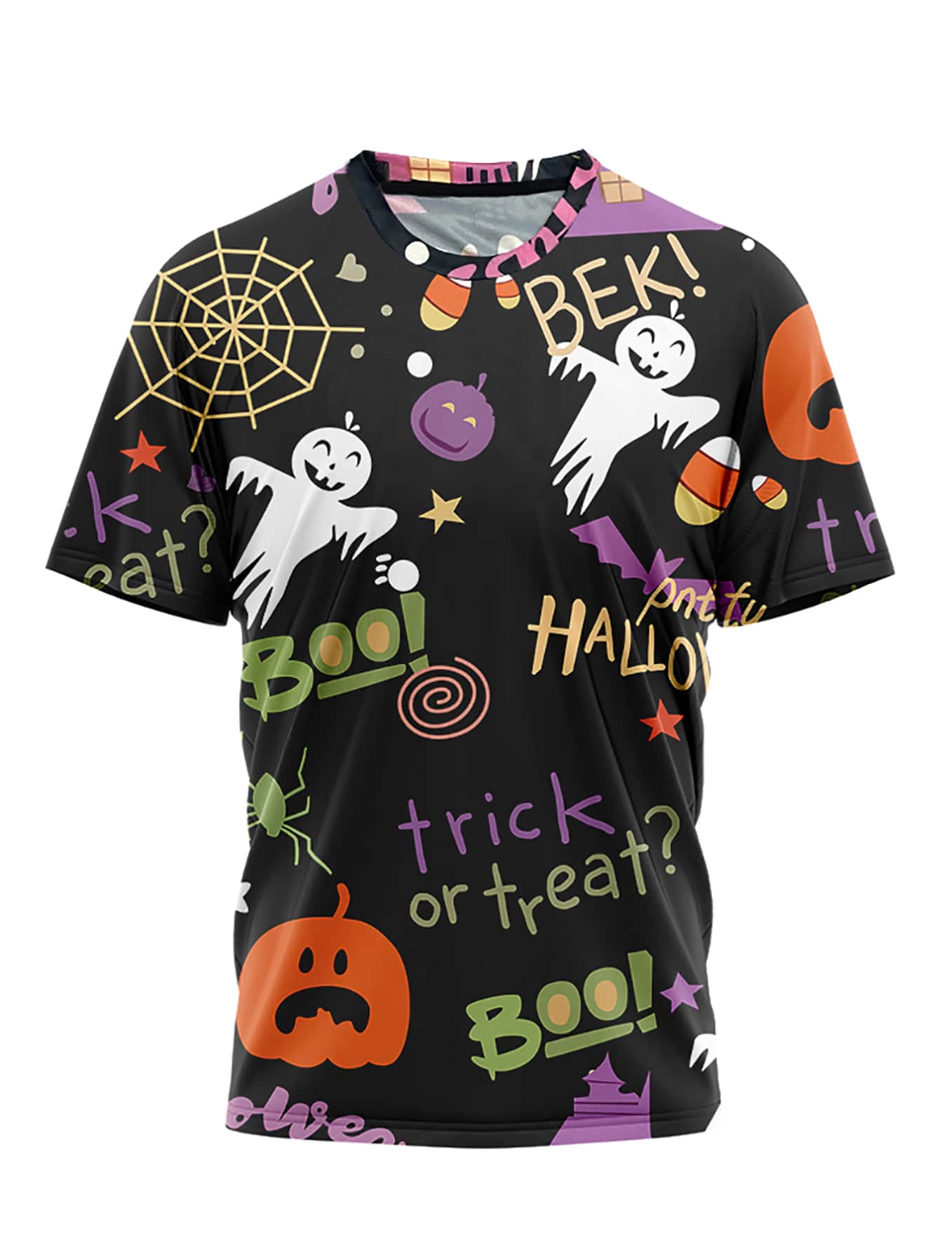 Boys Halloween Print Tee - Multicolor - View 1