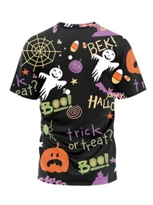 Boys Halloween Print Tee - Multicolor - View 2