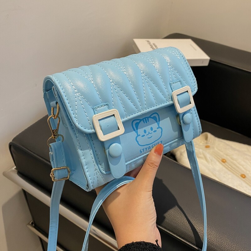 

Cartoon Graphic Crossbody Bag, Blue