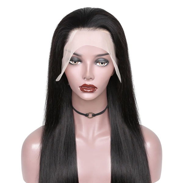 

13*4 Lace Front 150% Long Straight Human Hair Wig, Black