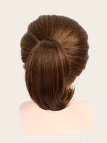 Short Straight Ponytail Hair Extension - Rust Brown - View 1