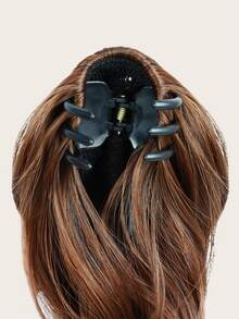 Short Straight Ponytail Hair Extension - Rust Brown - View 4