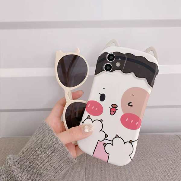 

Cartoon Graphic Phone Case, Multicolor