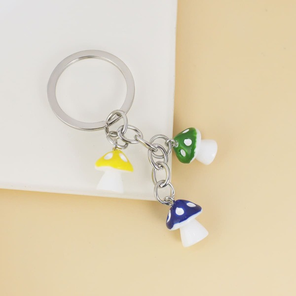 

Mushroom Pendant Keychain, Multicolor