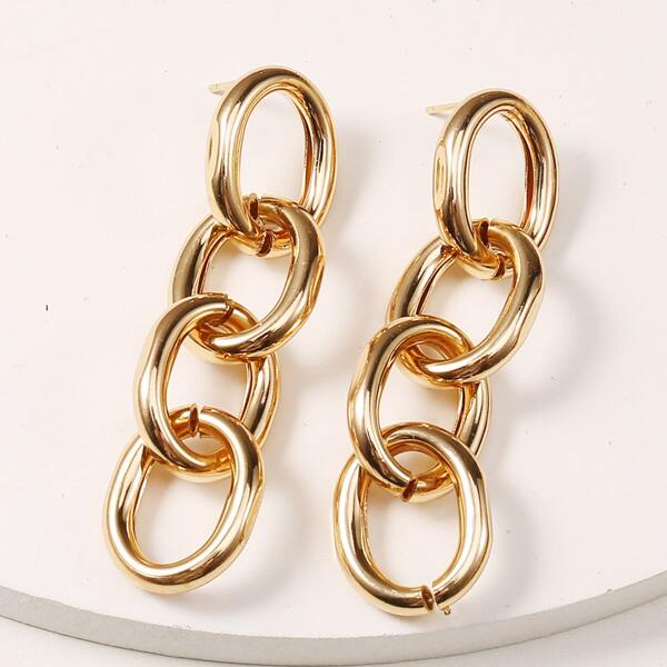 

Minimalist Drop Earrings, Gold