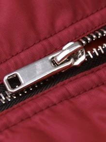 SOLOCOTE Boys Zipper Front Bomber Jacket - Burgundy - View 5