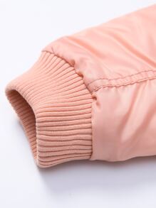 SOLOCOTE 男孩前拉鍊飛行員夾克 - 淺粉色 - 查看 5