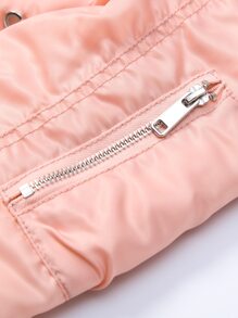 SOLOCOTE 男孩前拉鍊飛行員夾克 - 淺粉色 - 查看 8