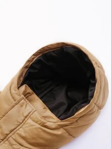 SOLOCOTE Tween Boy 拉链口袋连帽泡泡袖外套