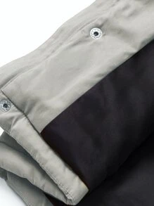 SOLOCOTE Tween Boy 拉链口袋连帽泡泡袖外套