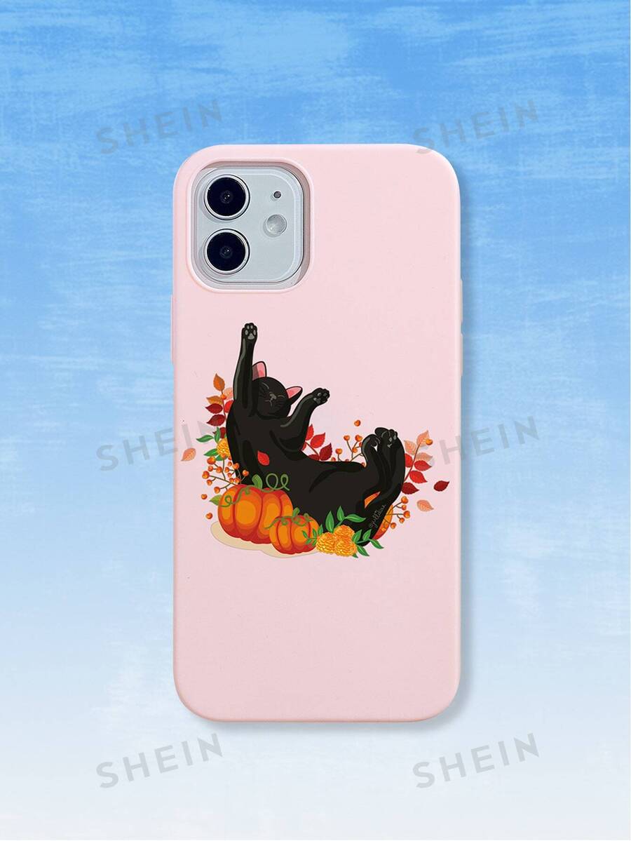JullDiaz Funda para móvil con patrón de gato - Rosa - Ver 1