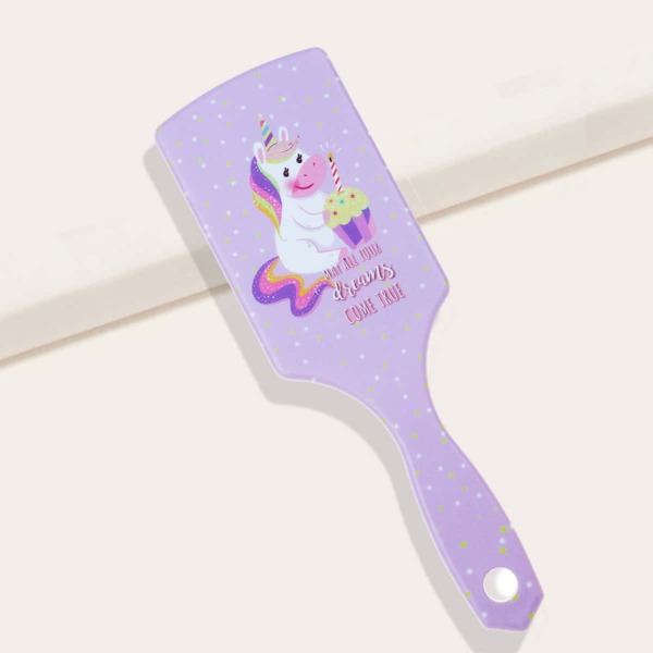

Cartoon Unicorn Pattern Hair Brush, Multicolor