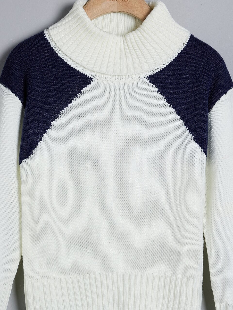 Toddler Boys Colorblock Funnel Neck Sweater