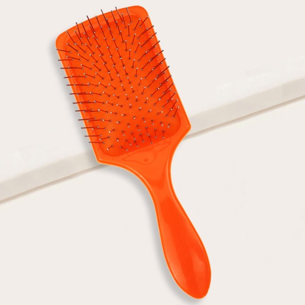 

1pc Plain Hair Brush, Orange