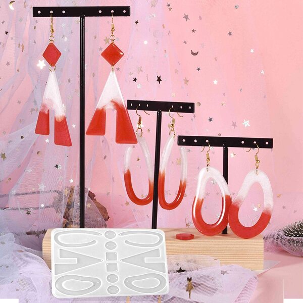 

1шт DIY Силиконовая форма для серег, Белый