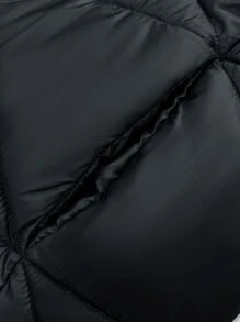 SOLOCOTE Śliczny, wiatroszczelny, wodoodporny, z kapturem i polarem, gruby, gruby, wyściełany płaszcz dla dziewcząt na zimę i święta Bożego Narodzenia - Czarne - Zobacz 6