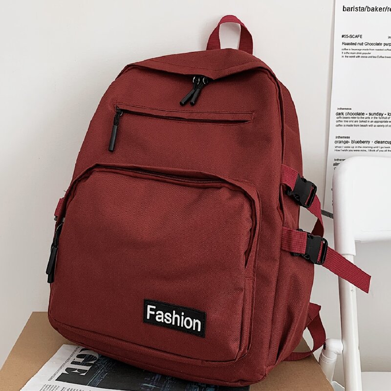 

Pocket Front Backpack, Red