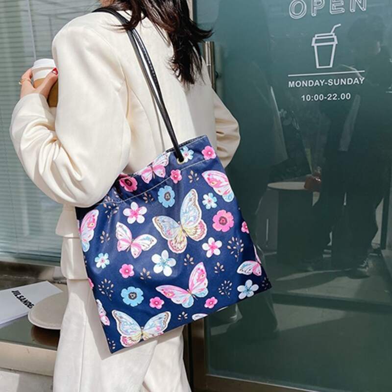 

Butterfly Graphic Tote Bag, Multicolor