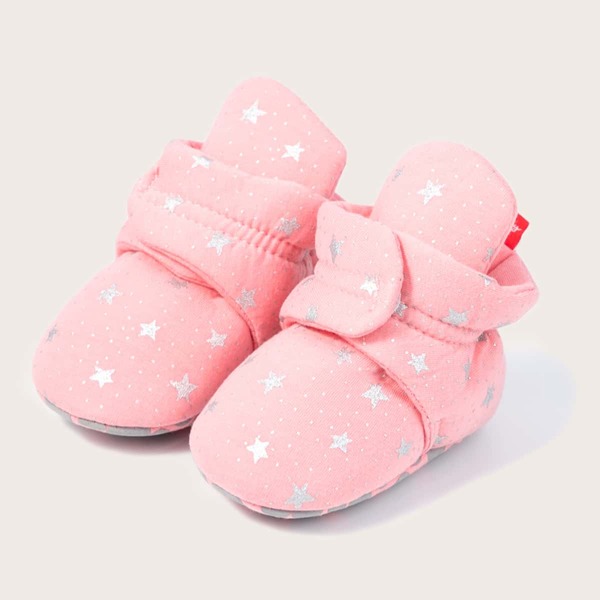 

Baby Star Pattern Velcro Strap Boots, Multicolor