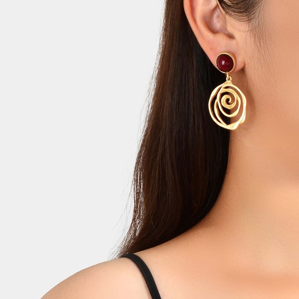 

Crystal Decor Drop Earrings, Gold