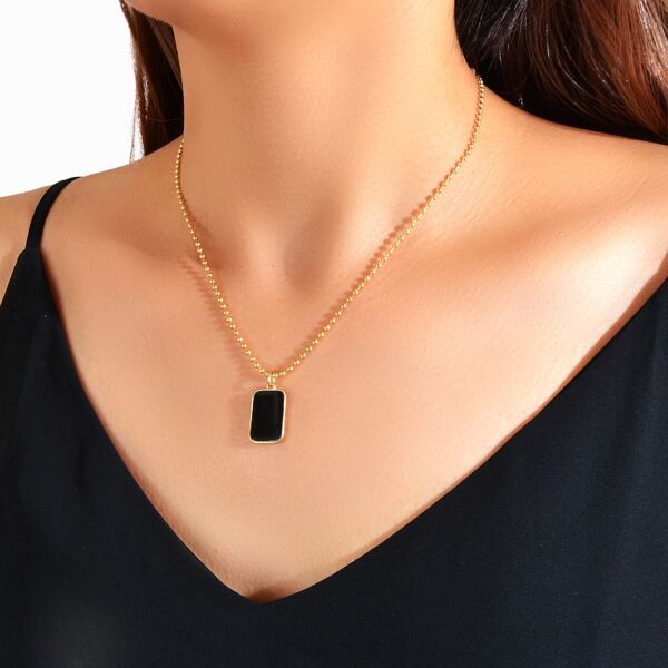 

Geometric Charm Necklace, Gold