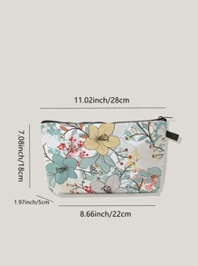 花卉圖案拉鍊化妝包 - 彩色 - 查看 4